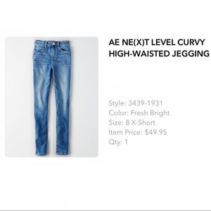 AE curvy high waisted jeggings